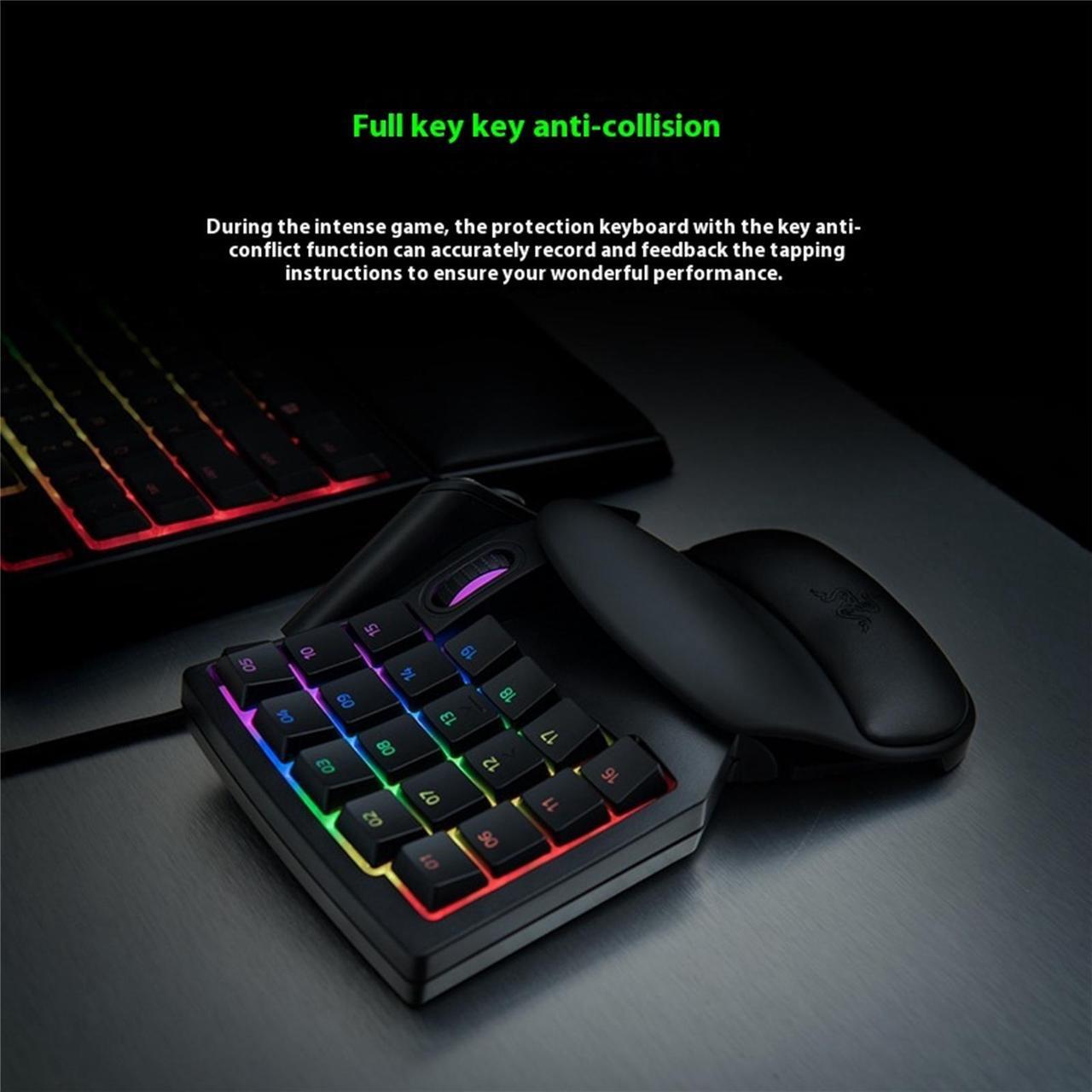 Alt view image 4 of 7 - AULA Tartarus V2 Wired gaming Keyboard, Mecha Membrane Key Switches,One Handed gaming Keyboard,32 Programmable Keys,Customizable Chroma RGB Lighting,Programmable Macros,Snap Tap black