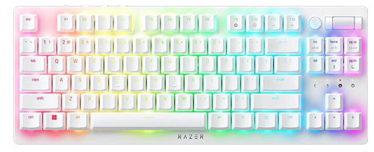 Main image of AULA DeathStalker V2 pro TKL Dual-Mode gaming Keyboard, 40-Hour Battery Life, Laser Etched Craftsmanship, Low-Profile Optical Switches-Linear Red, 87 Keys,for Mac or Windows PC Gaming Computers, white