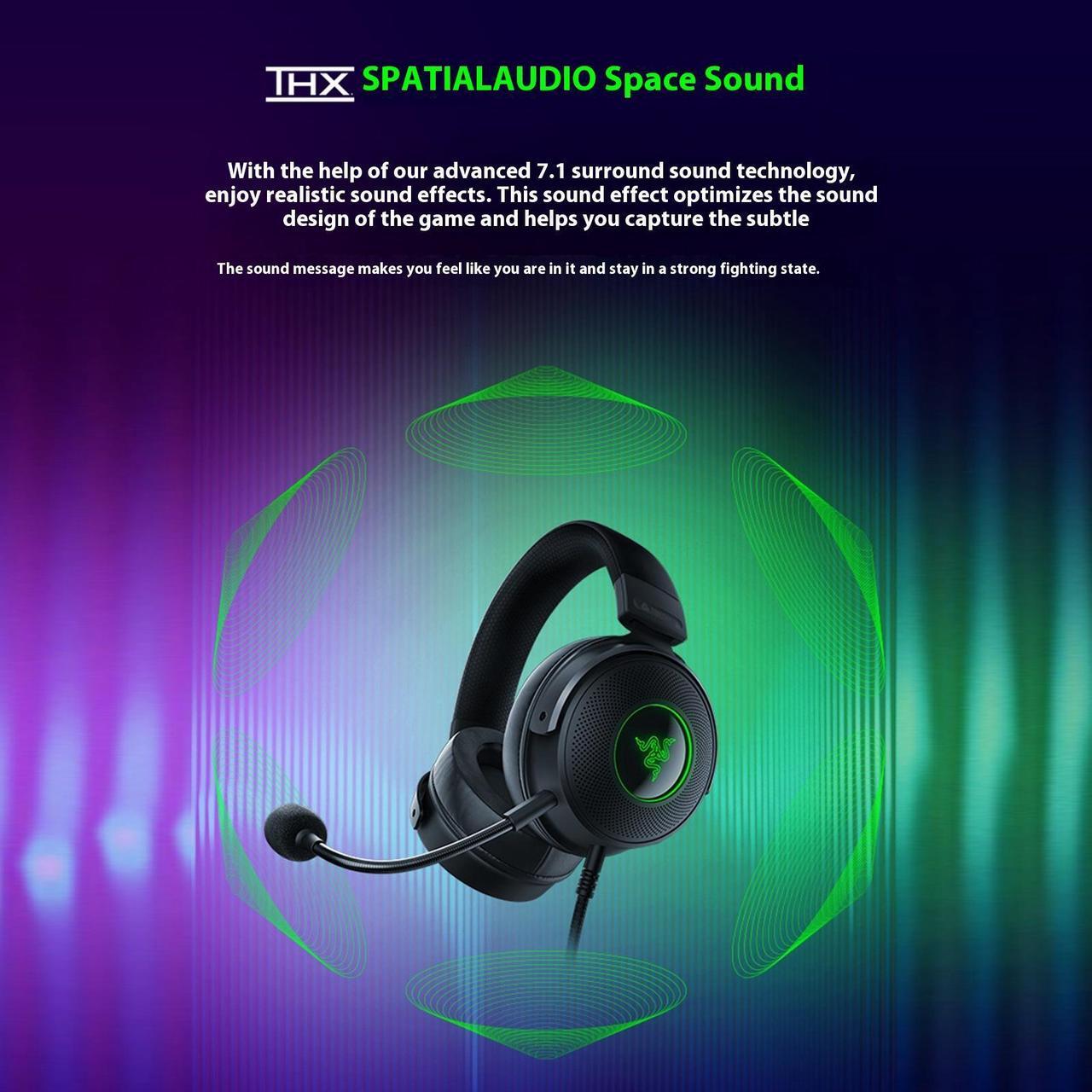 Alt view image 5 of 7 - AULA Giant Demon V3 Wired Gaming Headset with Microphone,Ultra-lightweight design,HD Sound Quality, 3.5 mm link, for PCs, Macs, Xbox One, PS4, Nintendo Switch, Black