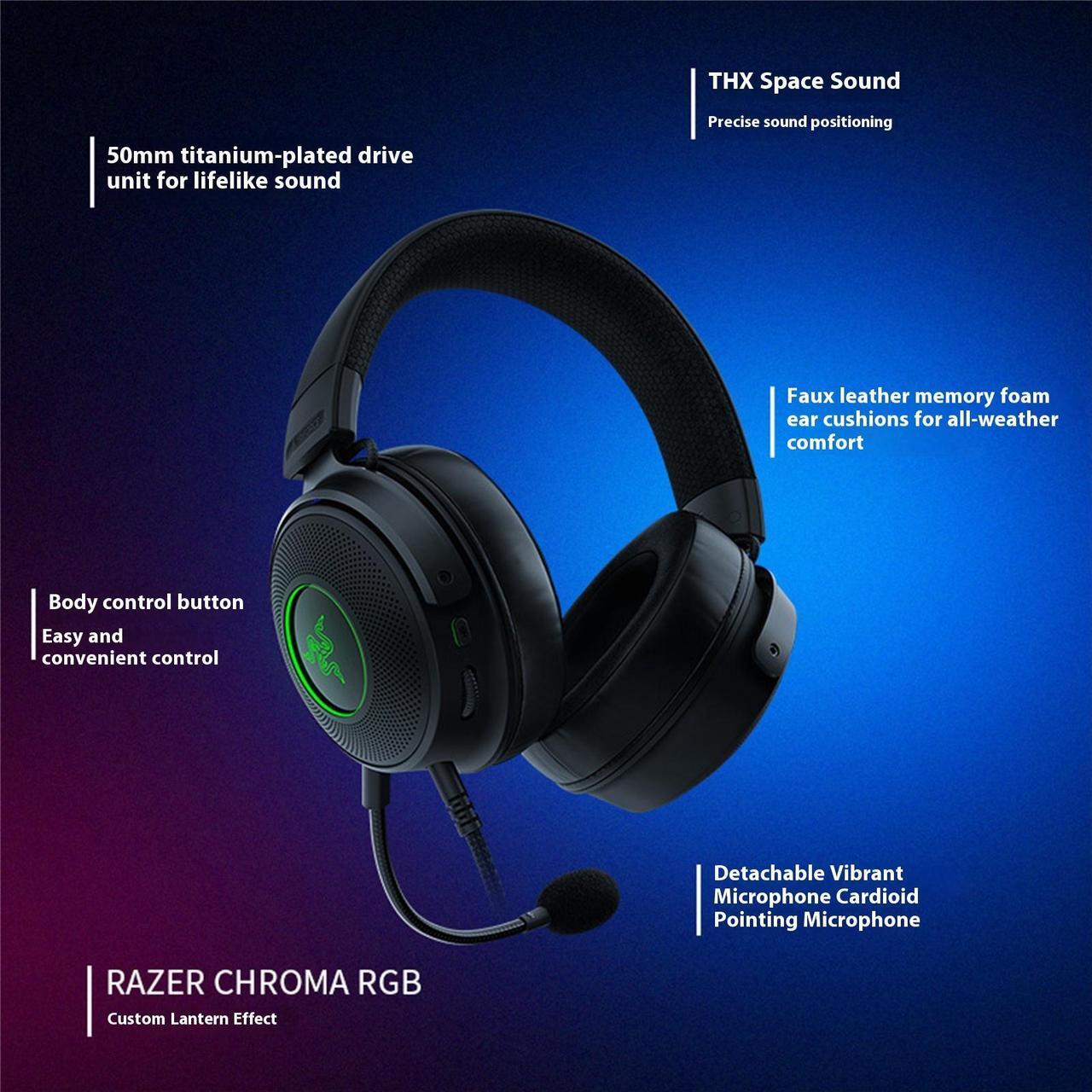 Alt view image 4 of 7 - AULA Giant Demon V3 Wired Gaming Headset with Microphone,Ultra-lightweight design,HD Sound Quality, 3.5 mm link, for PCs, Macs, Xbox One, PS4, Nintendo Switch, Black