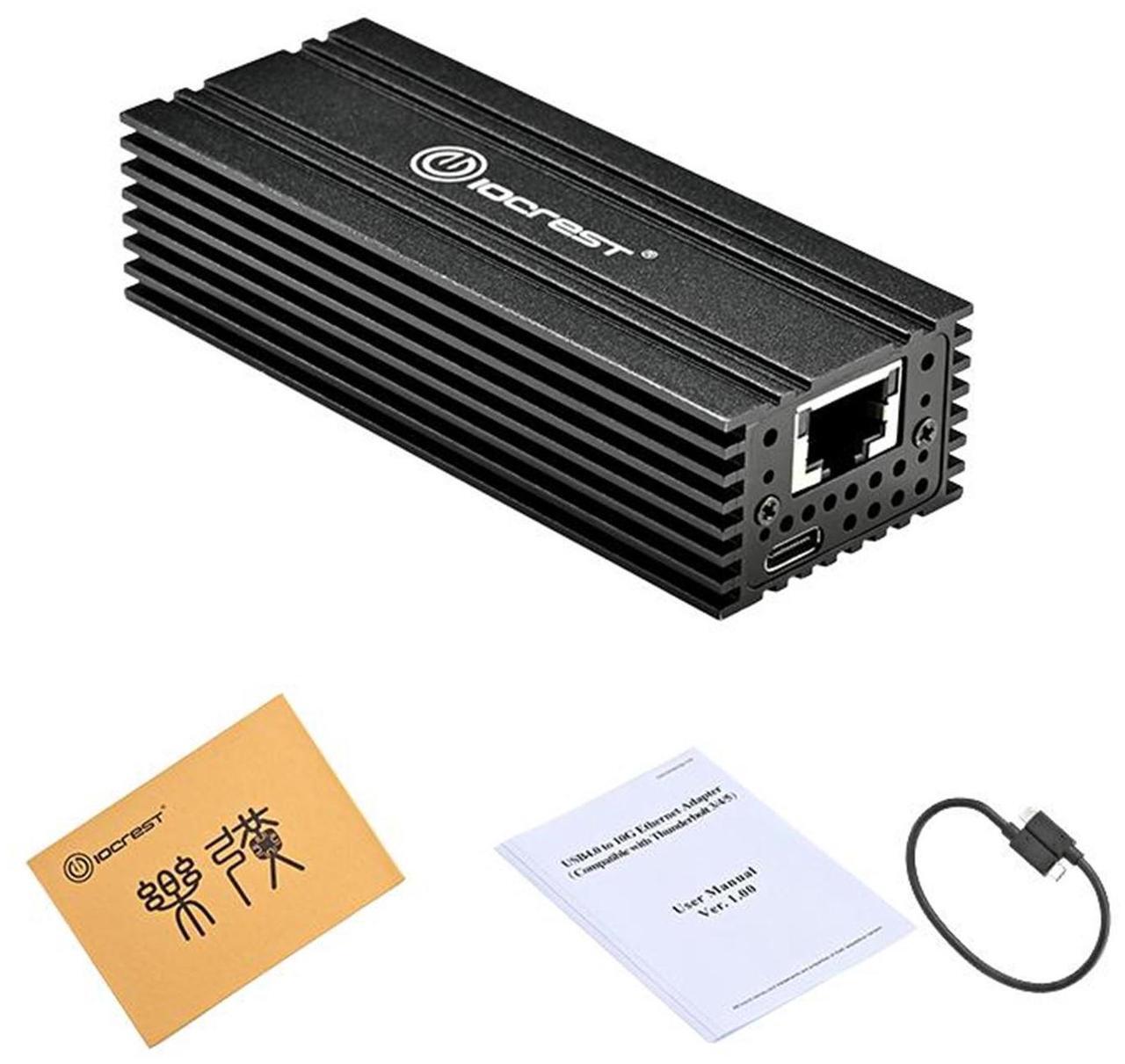 Alt view image 6 of 7 - locrest USB4 NIC 10G Compatible Thunderbolt 3/4 Single Port 10GbE RJ45 Ethernet Adapter M4 Branch,Chipset ID AQC113,Black