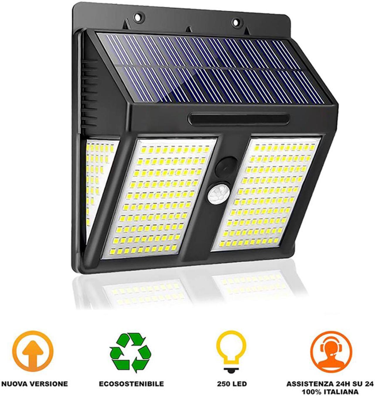 Led Three-Sided Luminous Solar Wall Light Bright Outdoor Light-Controlled Waterproof Body Sensor Light