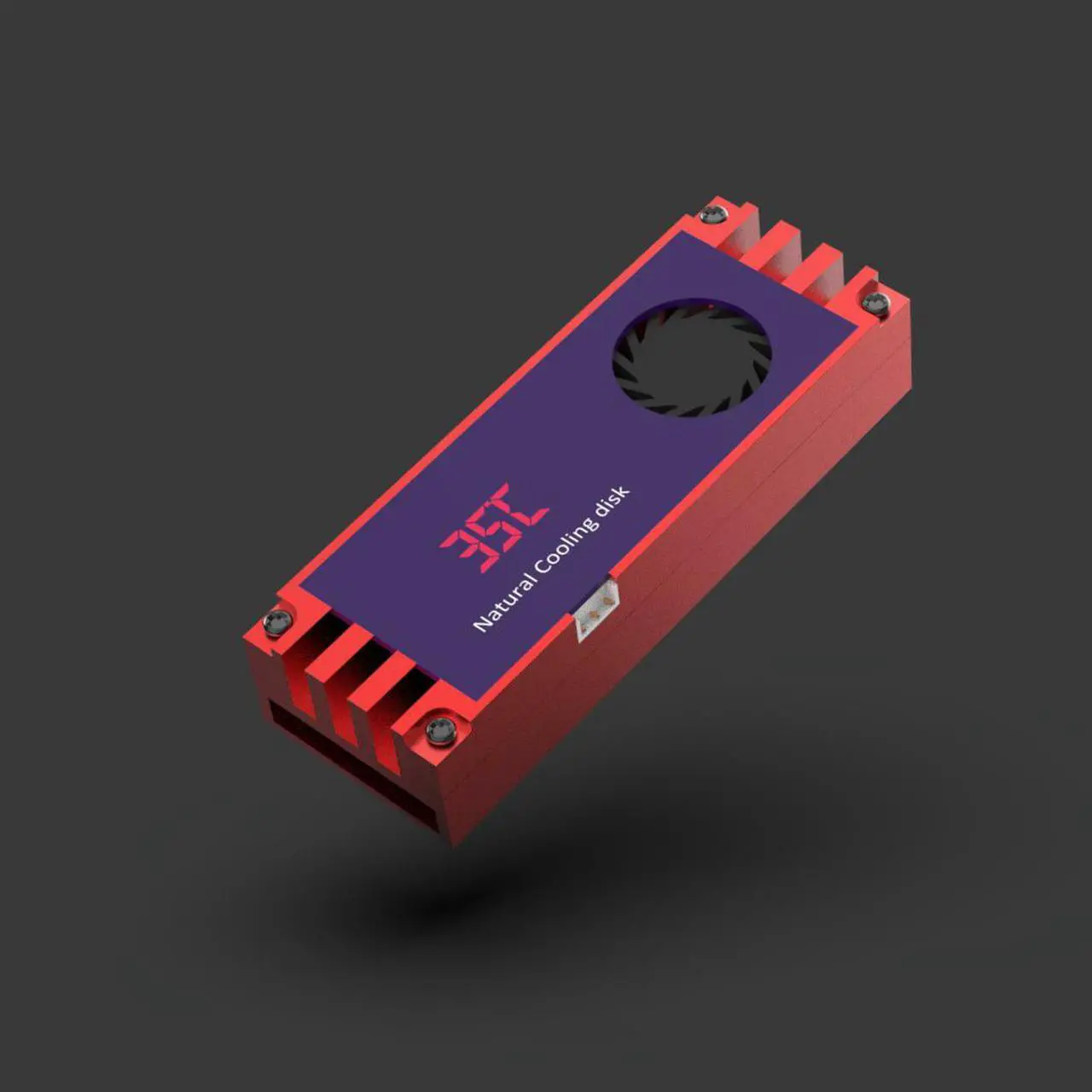 Alt view image 2 of 7 - GLOTRENDS M.2 Heatsink with Fan and LED Temperature Display, Keep NVMe SSD Under 40 Degrees Celcius