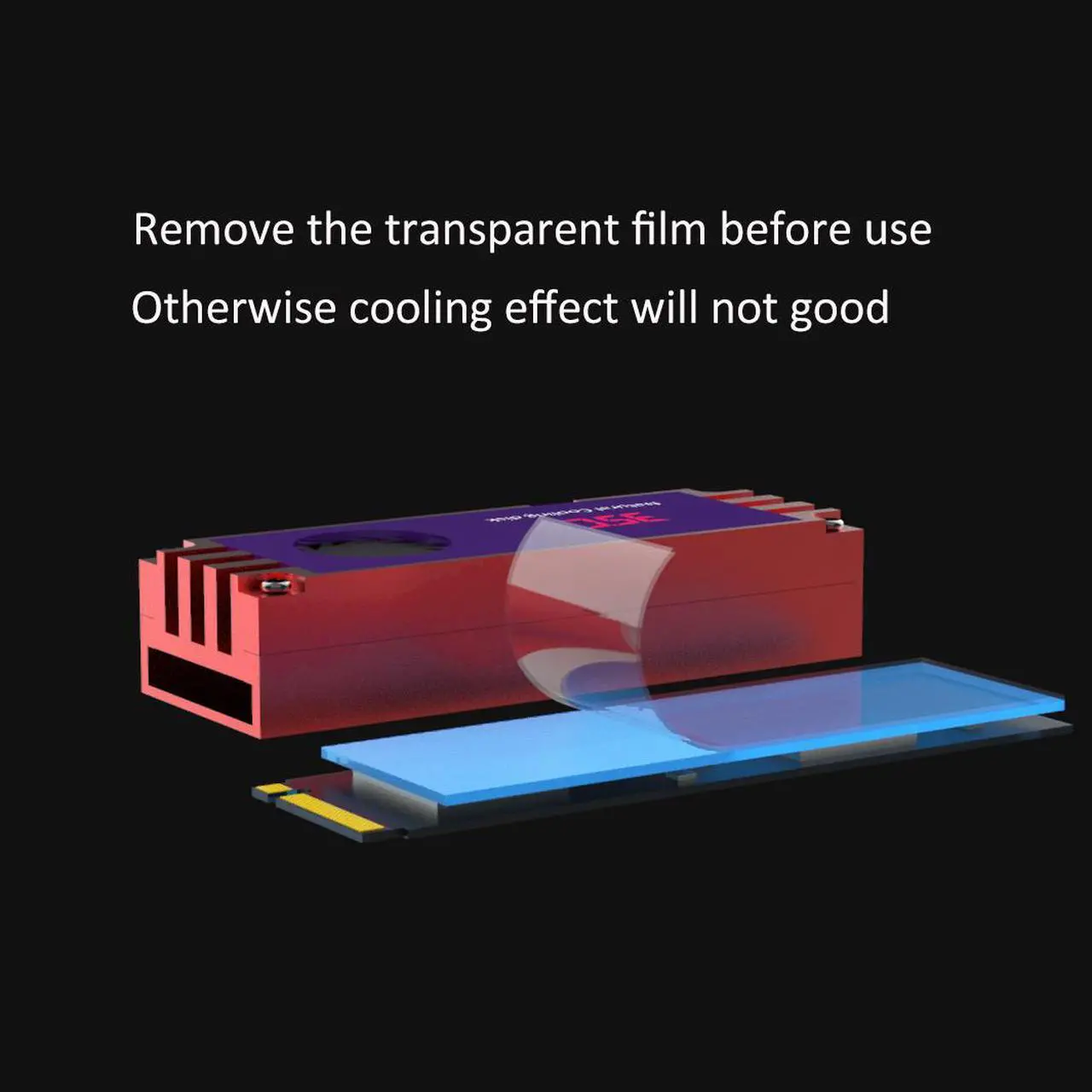 Alt view image 6 of 7 - GLOTRENDS M.2 Heatsink with Fan and LED Temperature Display, Keep NVMe SSD Under 40 Degrees Celcius