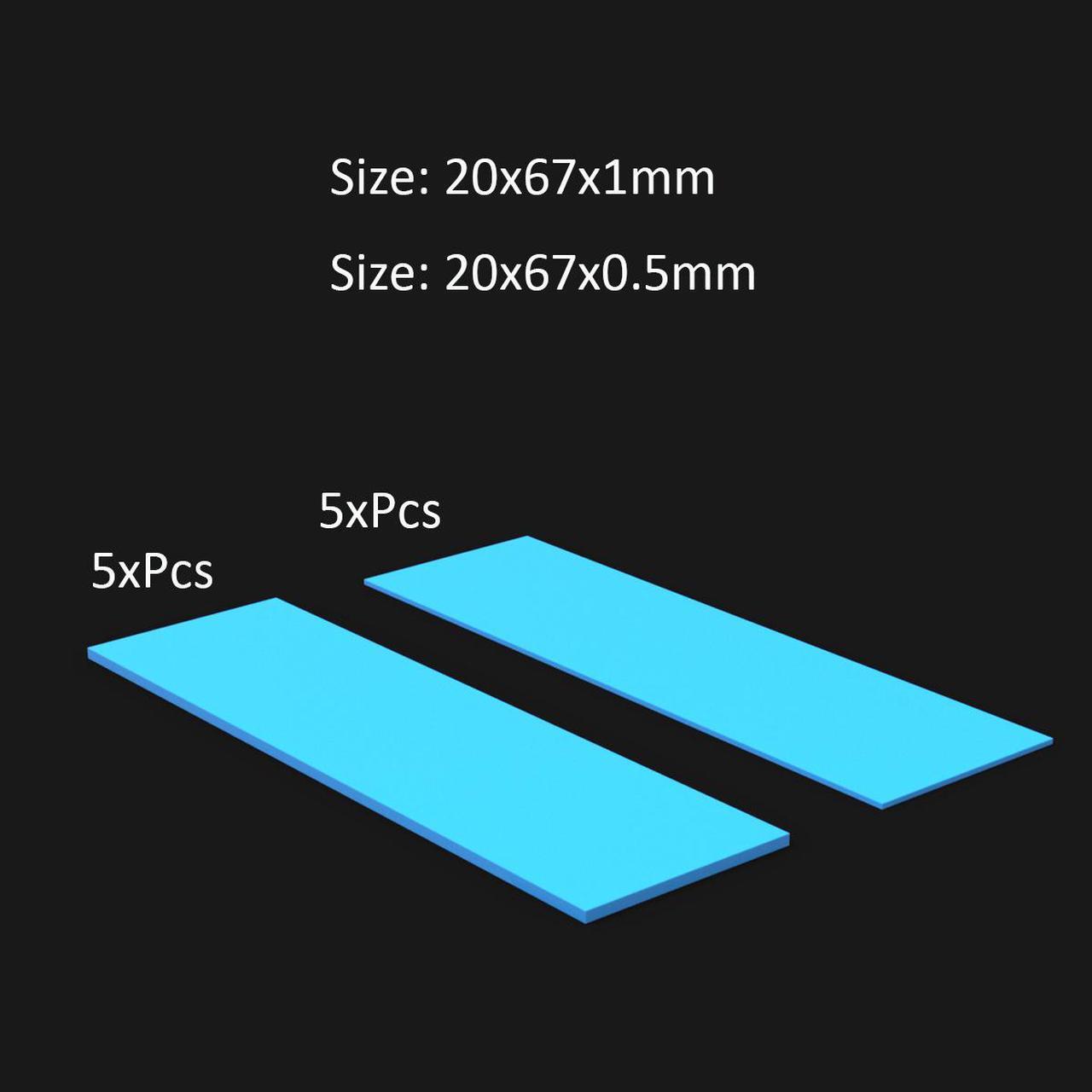 Alt view image 2 of 7 - GLOTRENDS Thermal Pad with 2.0 W/mk Thermal Conductivity for M.2 NVMe SSD CPU GPU Chipset etc