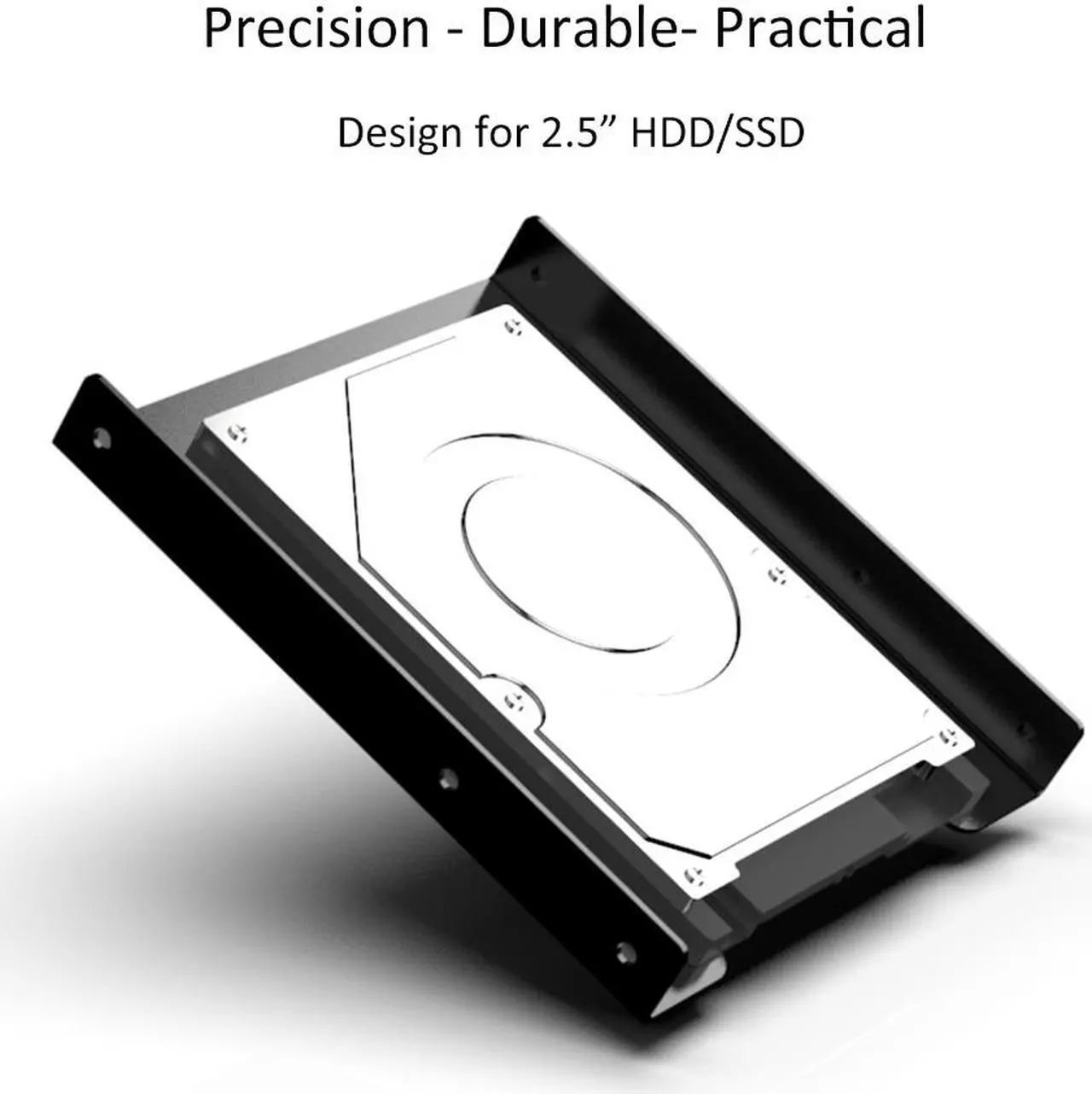 Alt view image 4 of 7 - GLOTRENDS 2.5 to 3.5 Inch SSD HDD Holder Metal Mounting Bracket (2 packs)