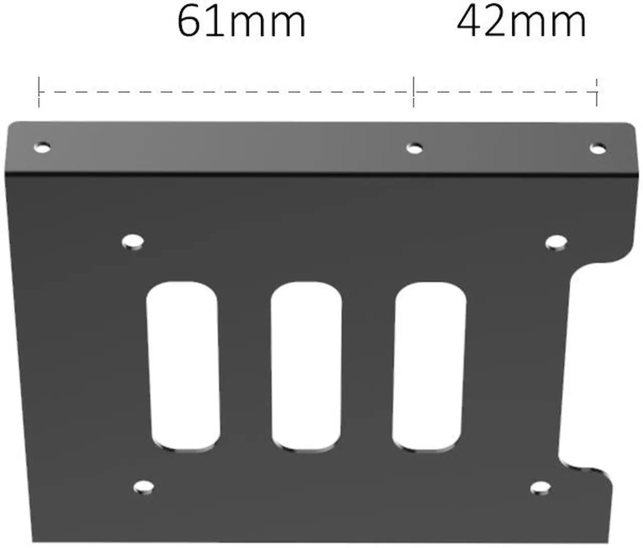 Alt view image 2 of 7 - GLOTRENDS 2.5 to 3.5 Inch SSD HDD Holder Metal Mounting Bracket (2 packs)