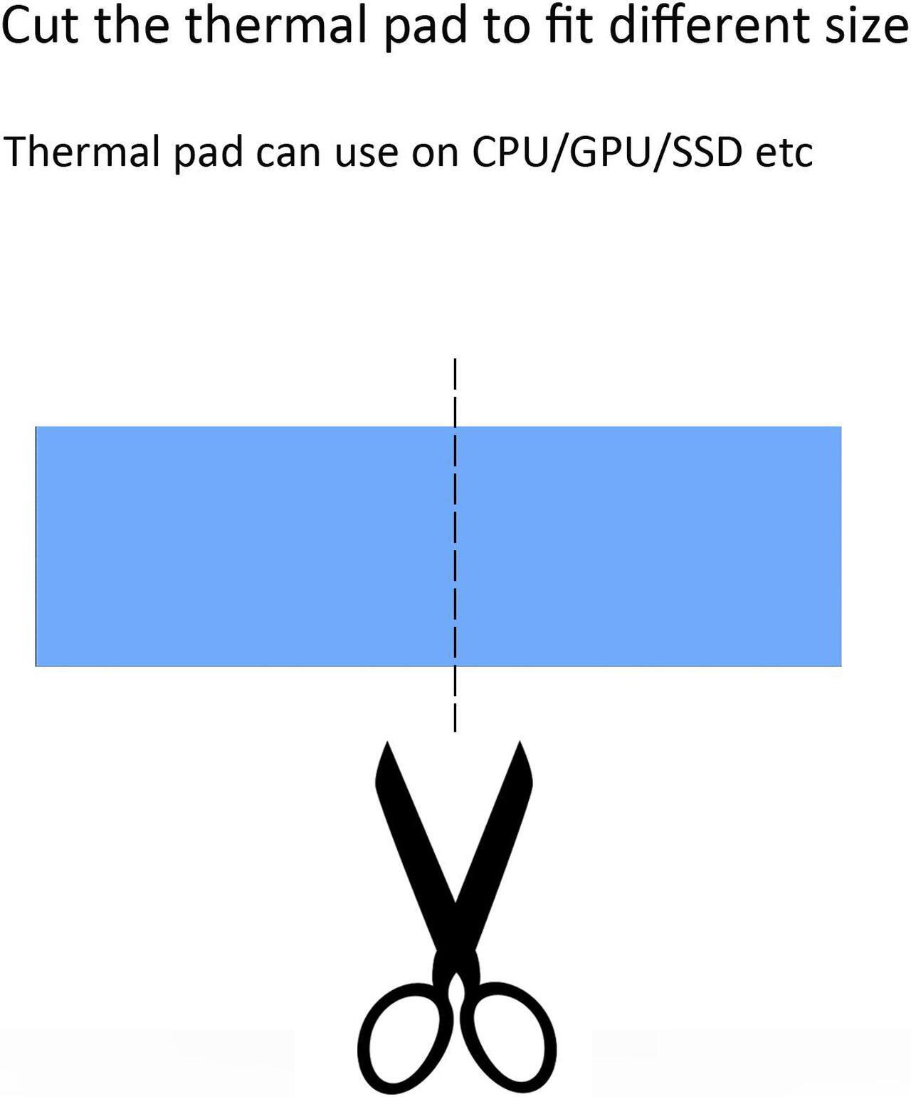 Alt view image 7 of 7 - GLOTRENDS Thermal Pad with 2.0 W/mk Thermal Conductivity for M.2 NVMe SSD CPU GPU Chipset etc