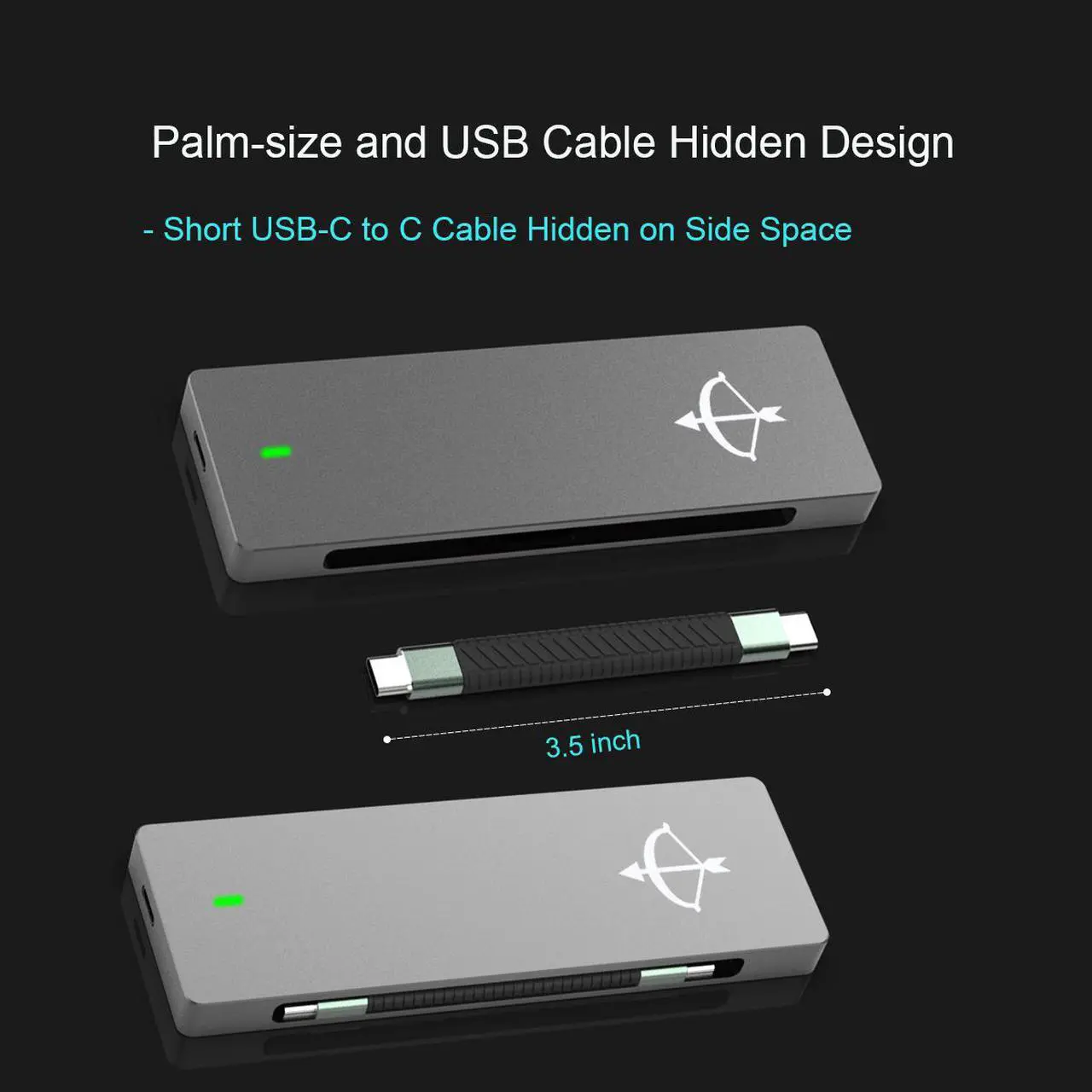Alt view image 4 of 7 - GLOTRENDS M.2 22110 NVME Enclosure for M.2 Key-M NVME SSD (Sagittarius)
