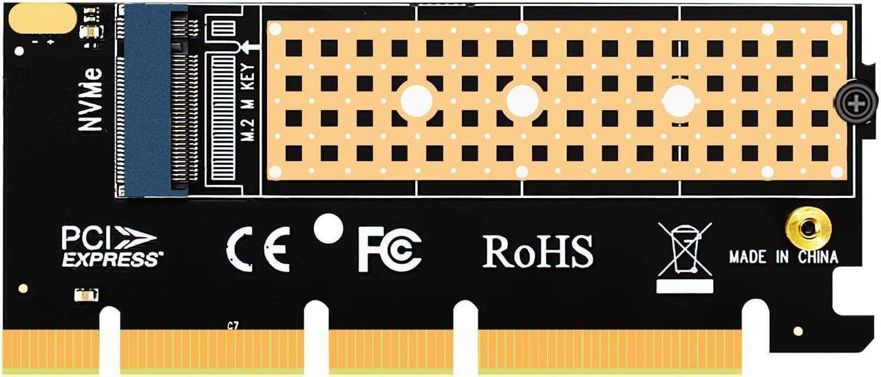 GLOTRENDS PA05 M.2 NVMe to PCIe 4.0 X4 Adapter, Without Bracket for Compact Case or 2U high Case Installation, for 2280/2260/2242/2230 M.2 NVMe SSD