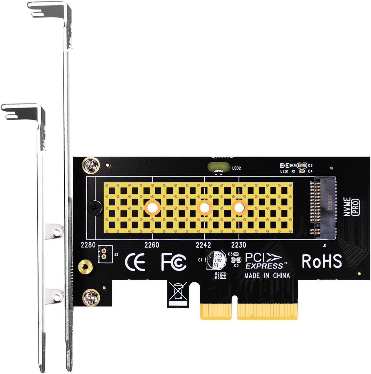 GLOTRENDS PA09 M.2 NVMe to PCIe 4.0 X4 Adapter for 2230/2242/2260/2280 M.2 NVMe SSD, PCIe X4 Installation