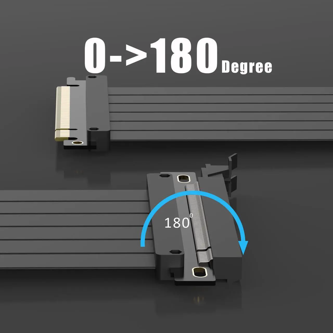 Alt view image 5 of 7 - GLOTRENDS PCIe 3.0 X16 Riser Cable, Compatible with NVIDIA-RTX 2000/GTX1600 Series, AMD-RX6000/5000/500/400/Vega Series, etc.