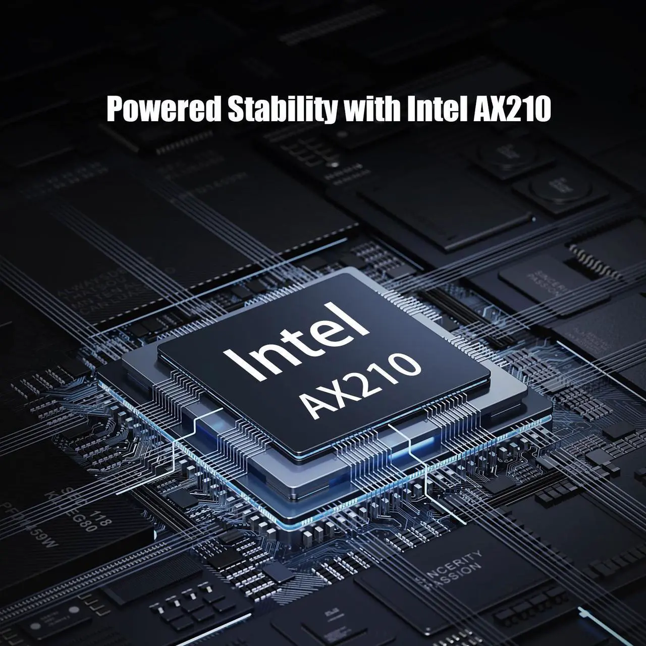 Alt view image 5 of 7 - GLOTRENDS AX5400 WiFi 6E PCIe Card with Low-Profile Bracket for Desktop PC, Intel AX210 Chip, 802.11ax, Bluetooth 5.3, Support Windows 11/10/Linux, Not Support Mac OS/Windows 7/XP