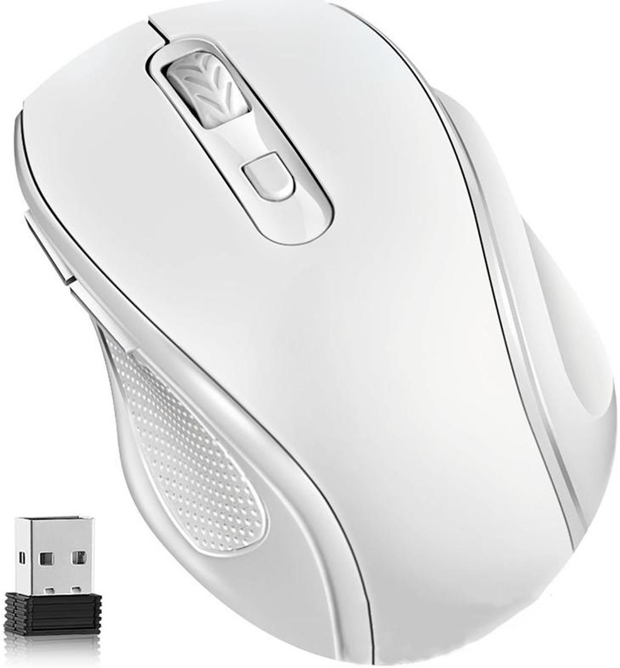 2.4G Wireless Mouse Ergonomic Optical Mouse for Laptop Desktop Computer 1600DPI 6 Key