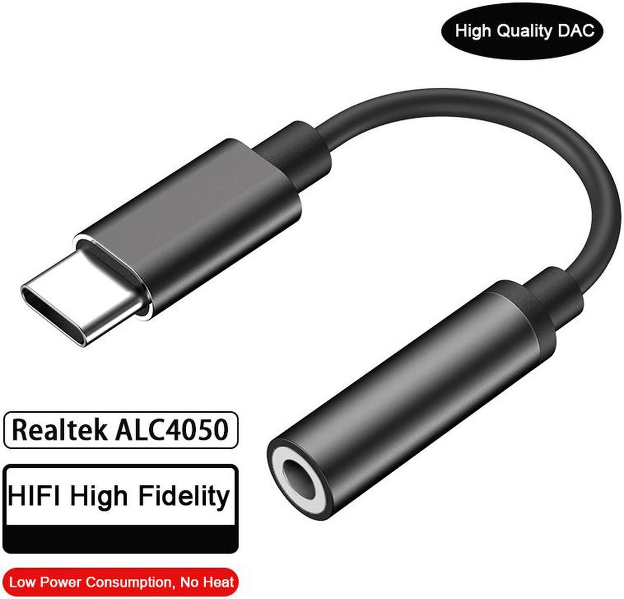 Type-c to 3.5mm Jack Audio Adapter Cable Digital DAC Decoding ALC4050 USB C to 3.5mm AUX Headphone Adapter Music/Call/Wire Control