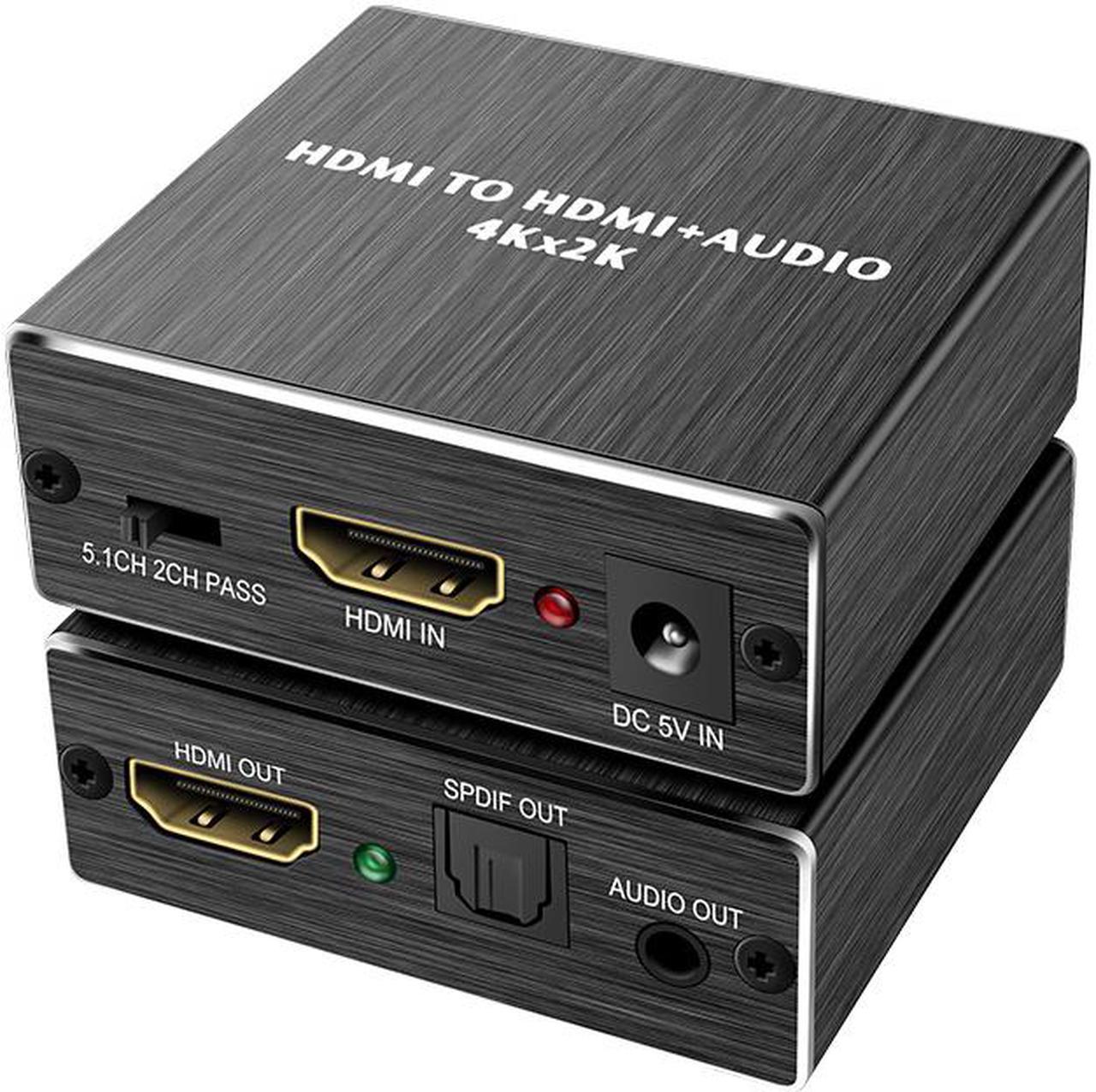 HDMI-compatible Audio Extractor Stereo Converter HDMI to HDMI +SPDIF 3D Optical Toslink Stereo Audio Splitter Extractor Converter