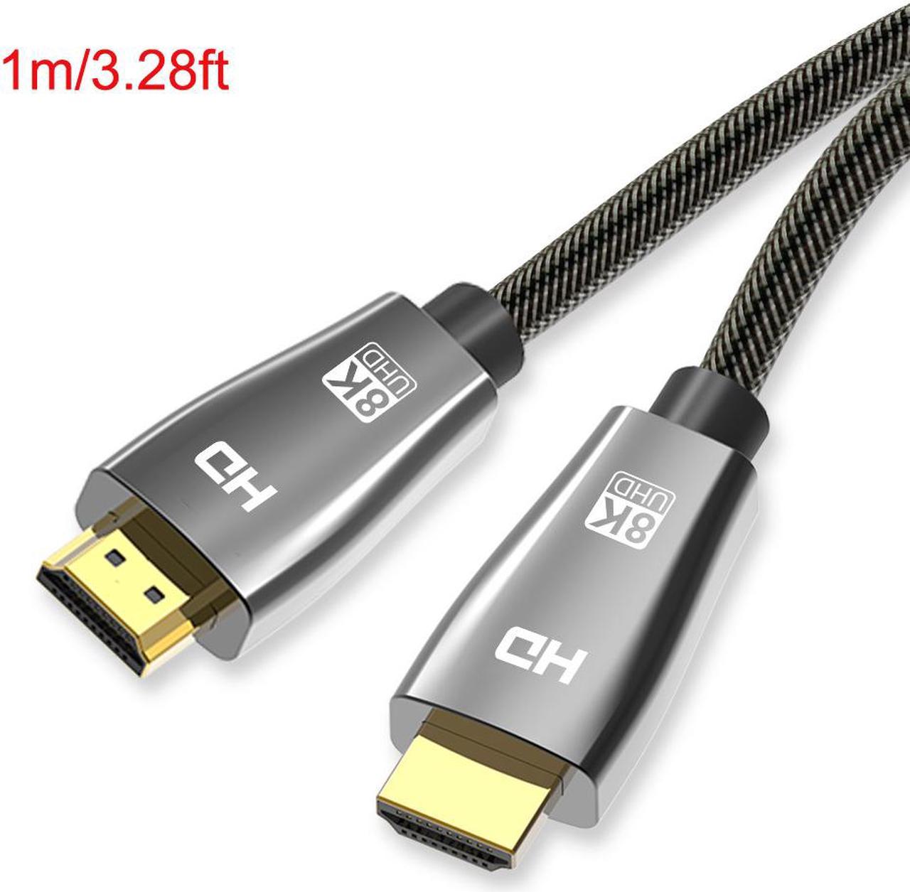 1m/3.28ft 2m/6.56ft 3m/9.84ft HDMI2.1-Compatible 8K HDMI Cable Real UHD HDR 48Gbps 8K@60Hz 4K@120Hz HDMI Ycbcr4:4:4 Converter for PS4 HDTVs Projectors