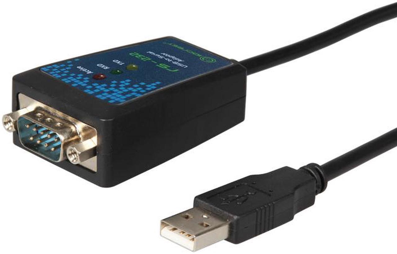 USB 2.0 to RS-232 Male (9-Pin) DB9 Serial Cable with FTDI Chipset Support Win10 Mac OS-X Linux Android (3.28ft)