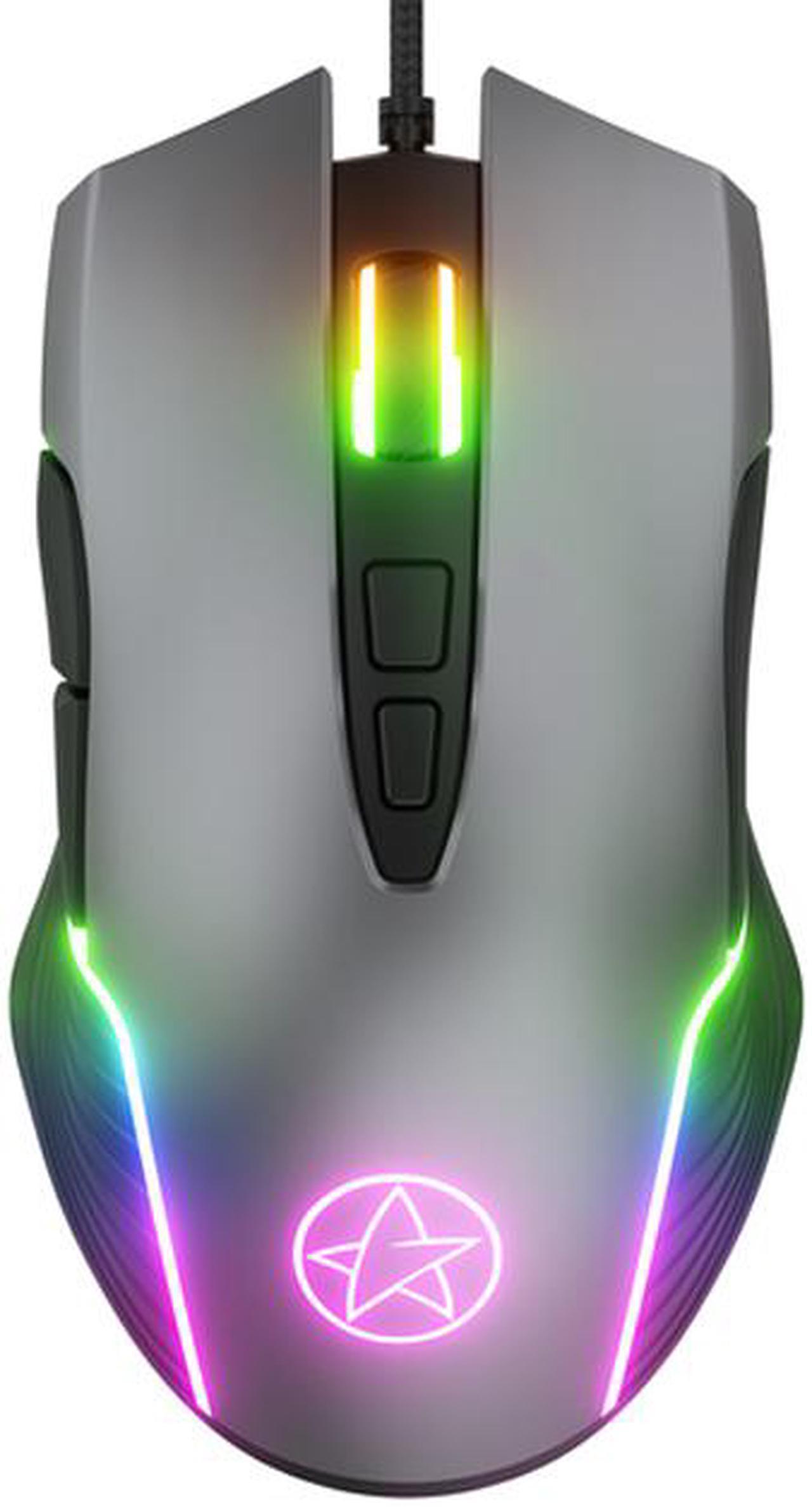 Wired Gaming Mouse USB Interface RGB Mice 7 Buttons 6400 DPI Breathing Colorfull LED With Macro Programming For Laptop PC