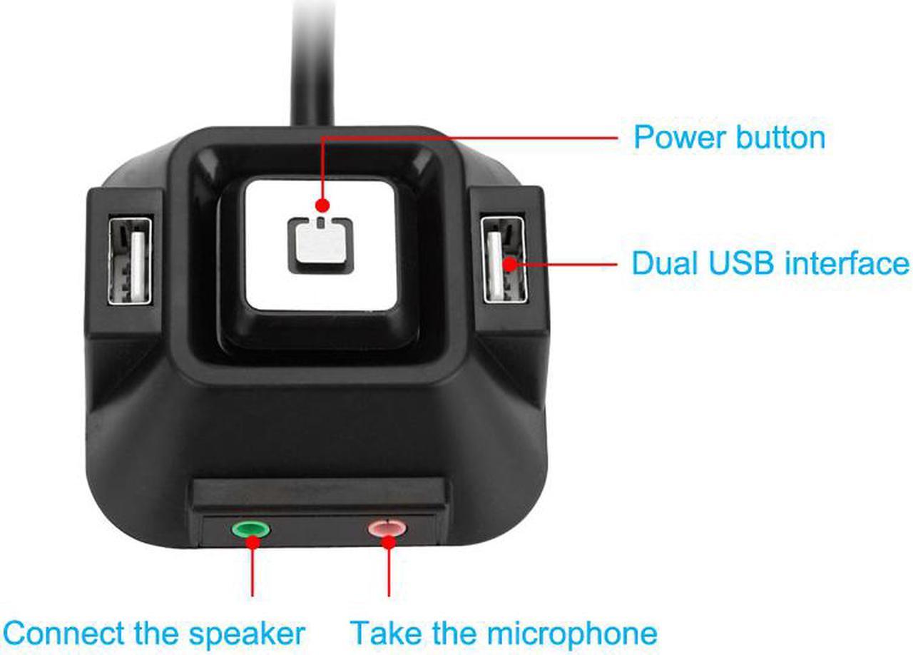 Alt view image 4 of 7 - USB 2.0 Multifunction Desktop PC Switch With Audio Sound Computer Switch External Power Switch Reset Button Plug and Play