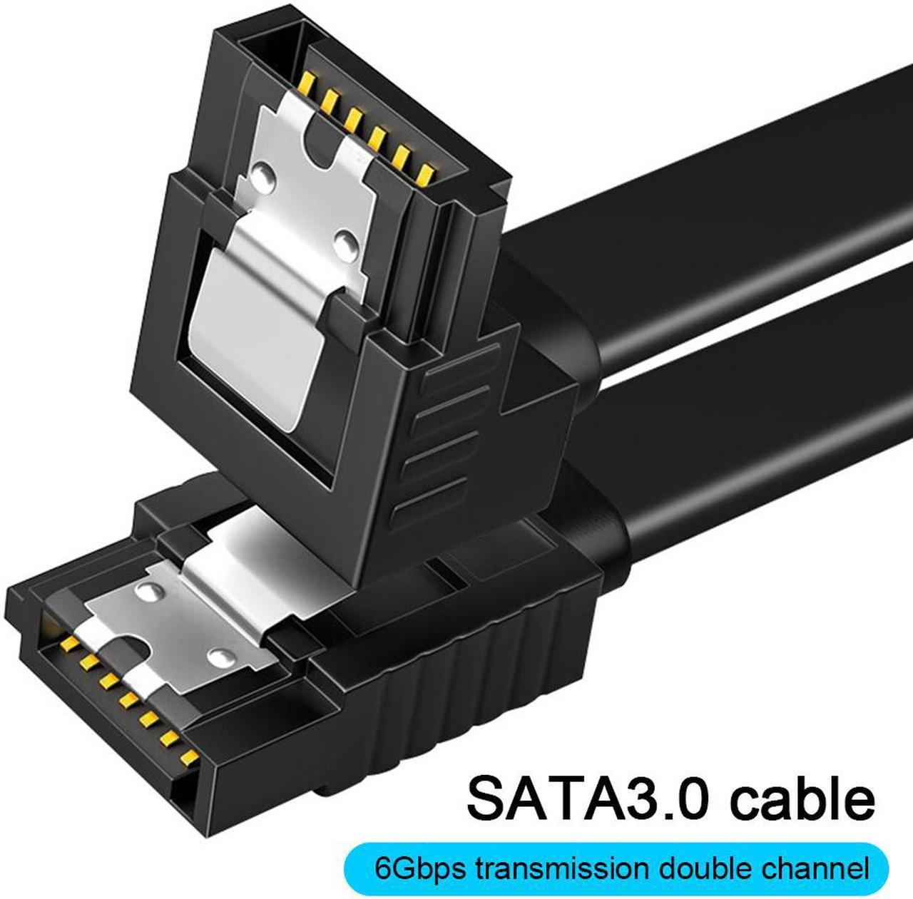 10pcs 40cm/15.74" SATA Cable 3.0 to Hard Disk Drive SSD HDD Sata 3 Straight Right-angle Cable for Asus Gigabyte Motherboard Cable Sata