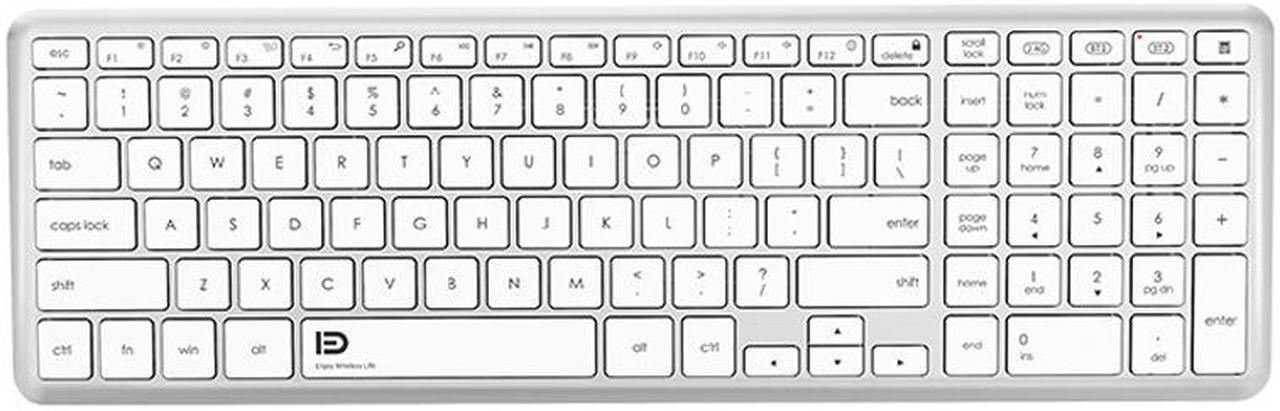 Wireless Bluetooth Keyboard 2.4G Wireless Bluetooth 3.0 + 5.0 3 Modes Keyboard 106 Keys - X Architecture - Connect 3 Devices Mute Scissor Switch Keyboard