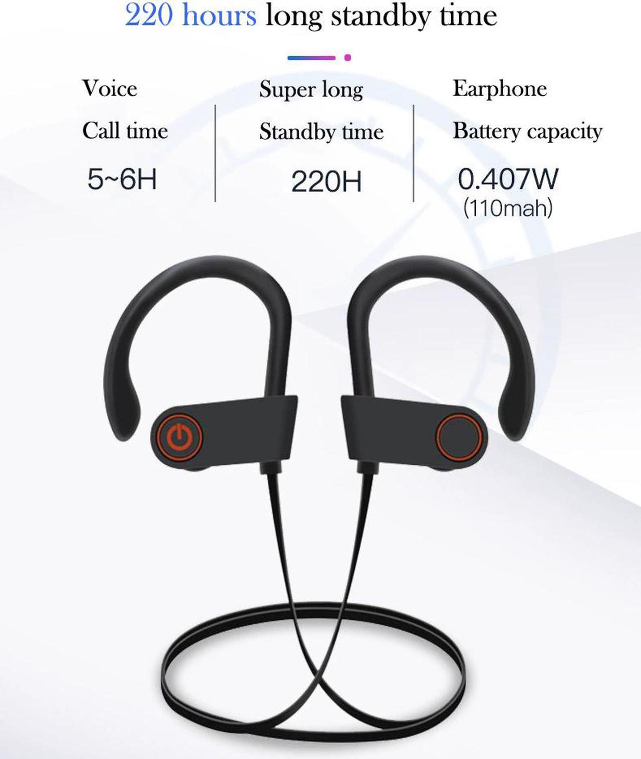Alt view image 5 of 7 - IPX7 Waterproof Wireless Headset Sports Bass Wireless Bluetooth 5.0 Earphones With Microphone
