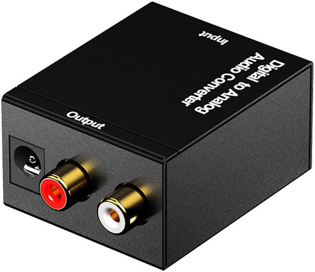 Digital Optical Coaxial Toslink Signal To Analog Audio Converter Adapter Digital to Analog Audio Converter Digital Toslink / Fiber SPDIF to RCA Audio Converter (RCA version)