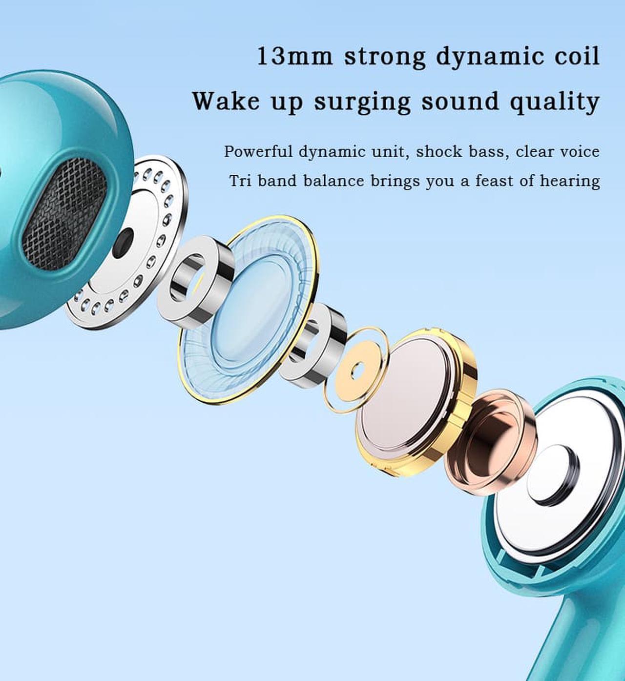 Alt view image 4 of 7 - Wireless Bluetooth Headset Sports Earbuds Earphones Bluetooth 5.3 Wireless Headphones with Mic Touch Control