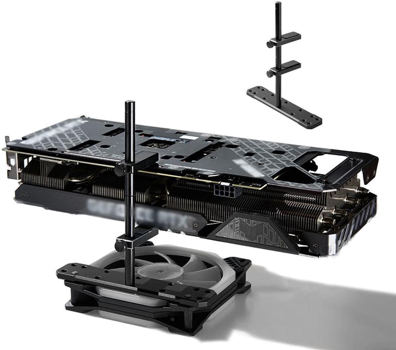 Graphics card GPU Bracket Brace , Graphics Card Holder , Adjustable Height GPU Support Jack Assemblable Module GPU Stand Installed On the 12mm / 14mm Fan