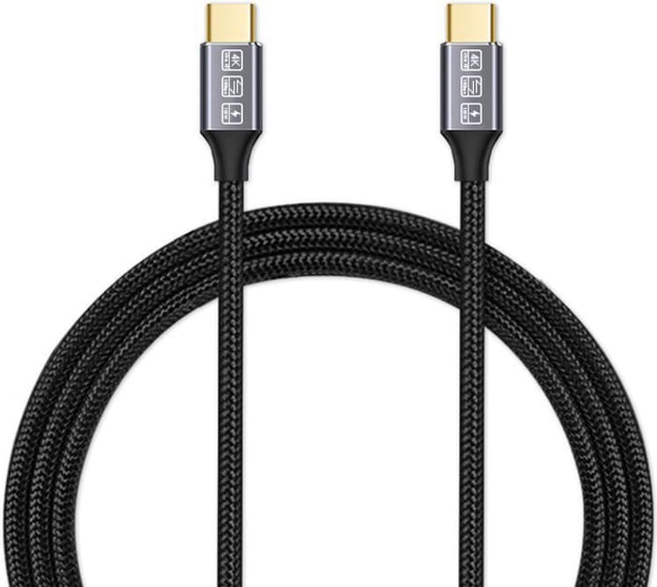 2m/6.56ft Type C Male to Type C Male Cable Connector Fast PD Charging 100W 3.1Gen2 4K@60HZ HD Video Transmission Line Cord 10GB For Samsung Huawei