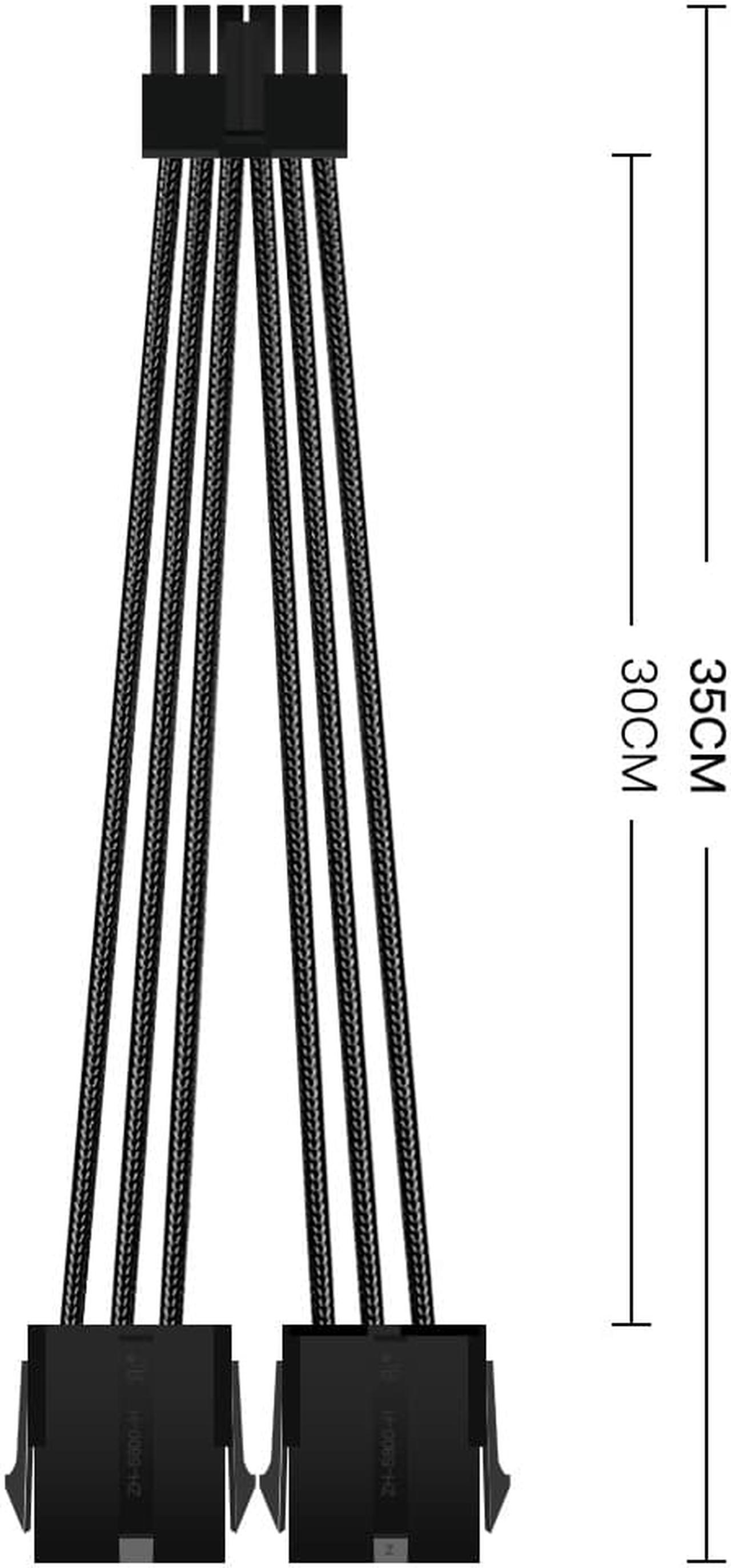 12Pin PCI-E to Dual 6+2Pin PCI-E Graphics Card Power Adapter Cable 12Pin PCI-E to Dual 8Pin PCI-E GPU Cable