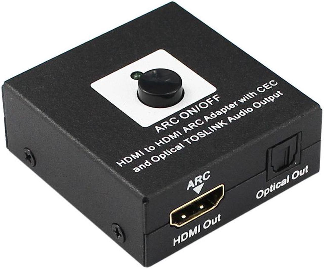 HDMI to HDMI Audio ARC Return Converter HDMI to HDMI ARC Adapter with CEC and Optical TOSLINK Audio Output