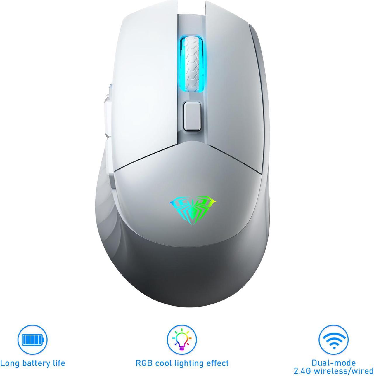 RGB 2.4G Wireless / Type-C Wired Dual-mode Gaming Mouse 10000 DPI Mice for Pc gamer Computer Desktop Laptop