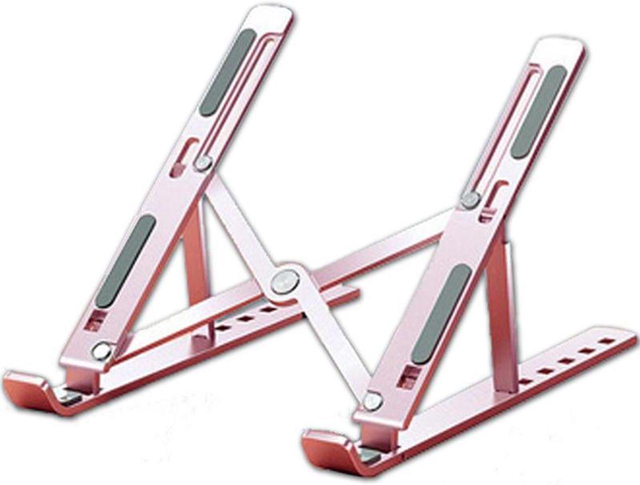 Portable Laptop Stand Aluminium Foldable Adjustable Notebook Holder Base for Tablet Laptop Matebook Notebook Pink