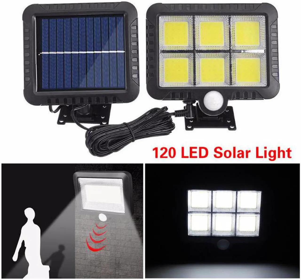 Main image of 120 LED Solar Light Outdoor Solar Lamp PIR Motion Sensor Wall Light Waterproof Solar Powered Sunlight For Garden Decoration