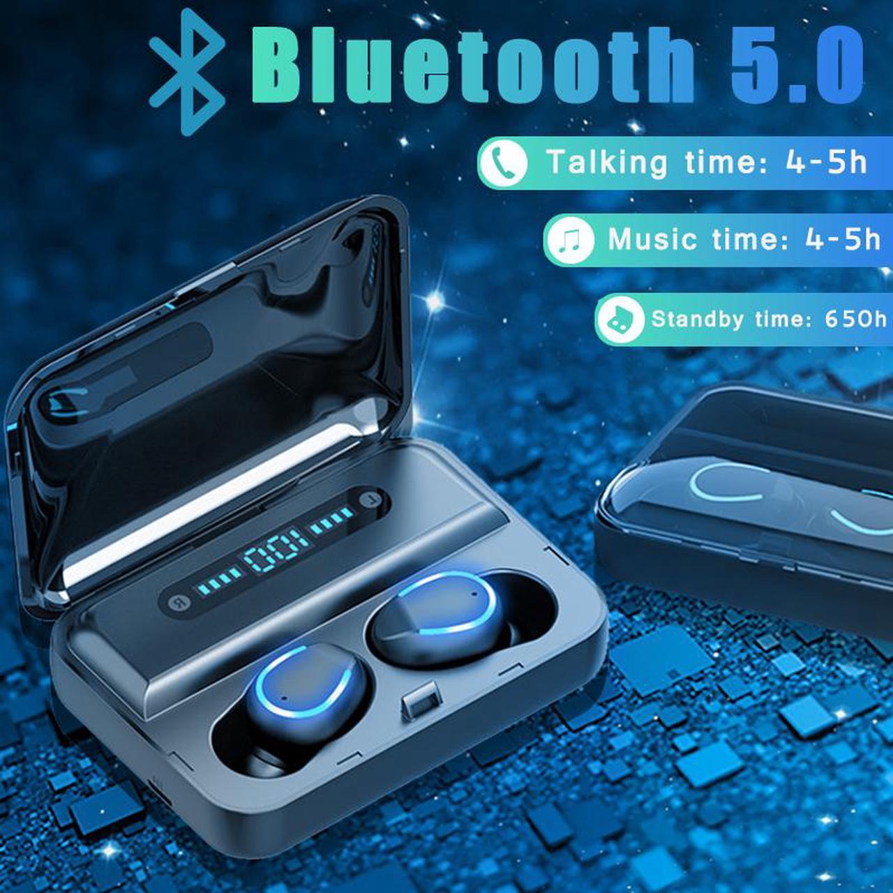 TWS Mini Wireless Bluetooth 5.0 Earbuds Binaural With LED Power Digital Display Movable Charging Box Portable Good for Drive