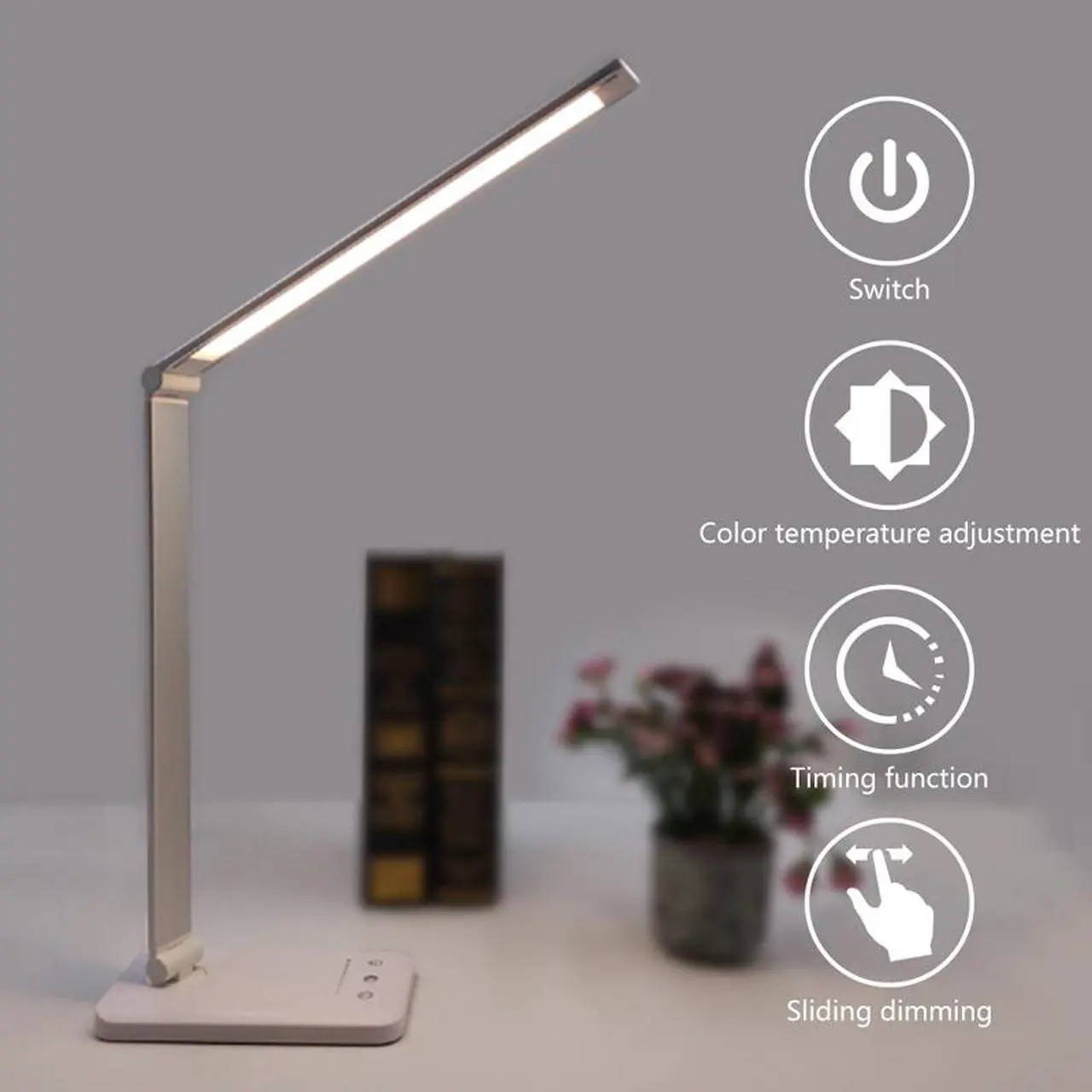 Main image of 52PCS LED Desk Lamp 5 Color x5 Dimable Level Touch USB Chargeable Reading Eye-protect with timer Table lamp Night Light