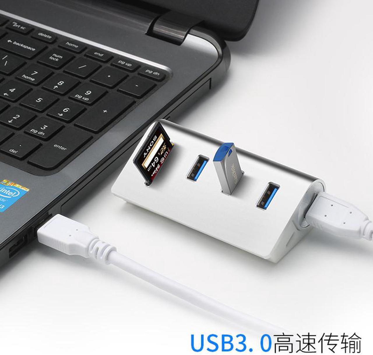 Alt view image 2 of 7 - Multi usb 3.0 hub 3 port adapter splitter Power Interface SD TF Card Reader for MacBook Air computer laptop accessories