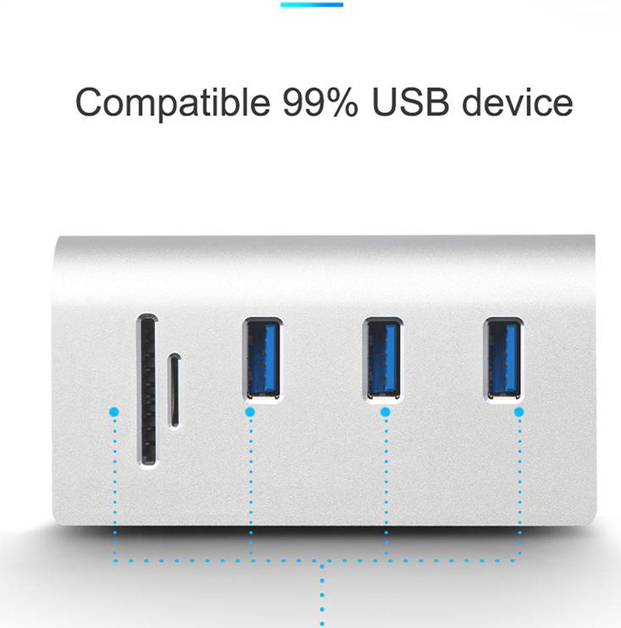 Alt view image 7 of 7 - Multi usb 3.0 hub 3 port adapter splitter Power Interface SD TF Card Reader for MacBook Air computer laptop accessories