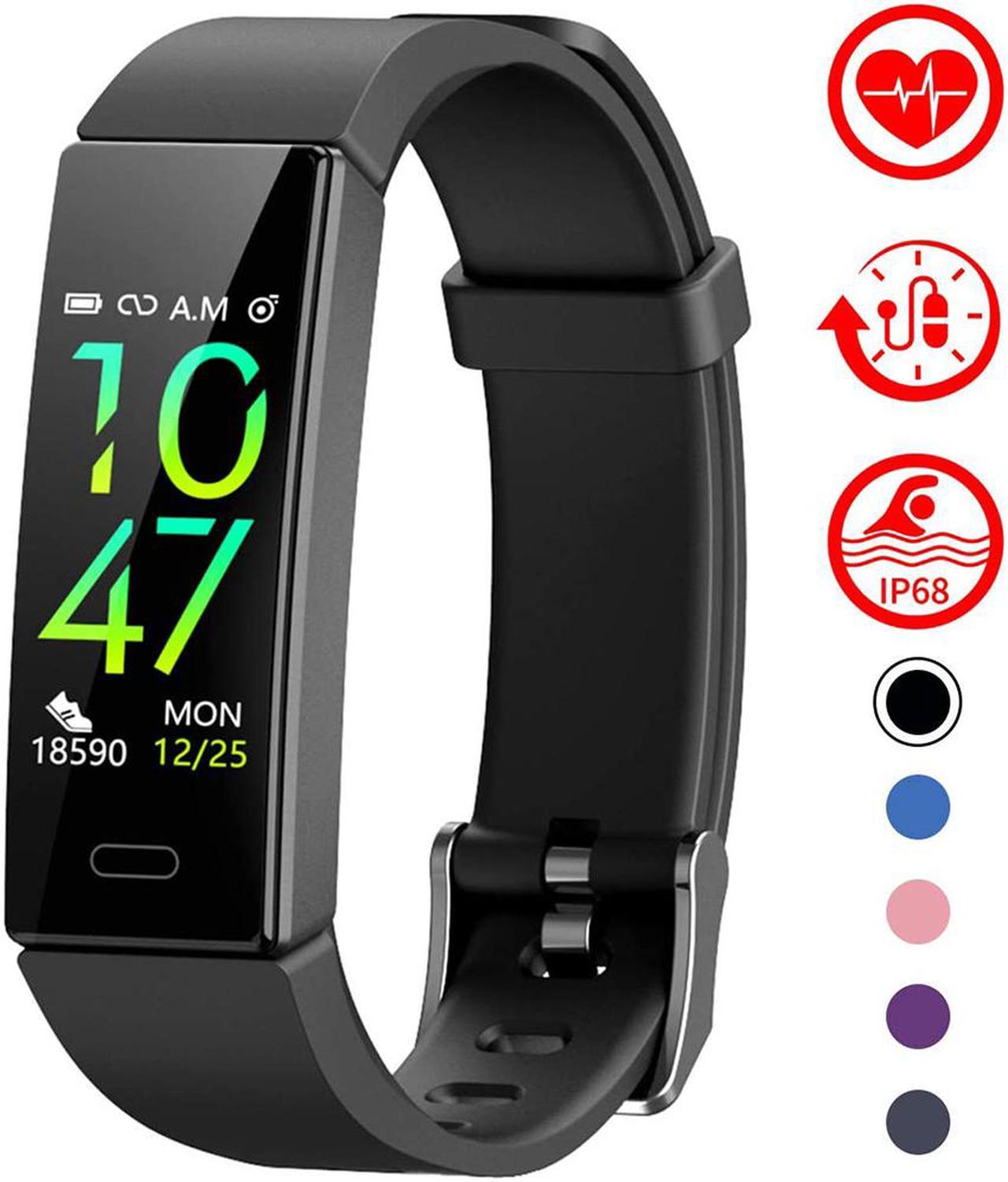 Fitness Tracker with Blood Pressure Heart Rate Sleep Monitor,10 Sport Modes IP68 Waterproof Activity Tracker Fit Smart Watch with Pedometer Calorie Step Counter for Women Men Kids