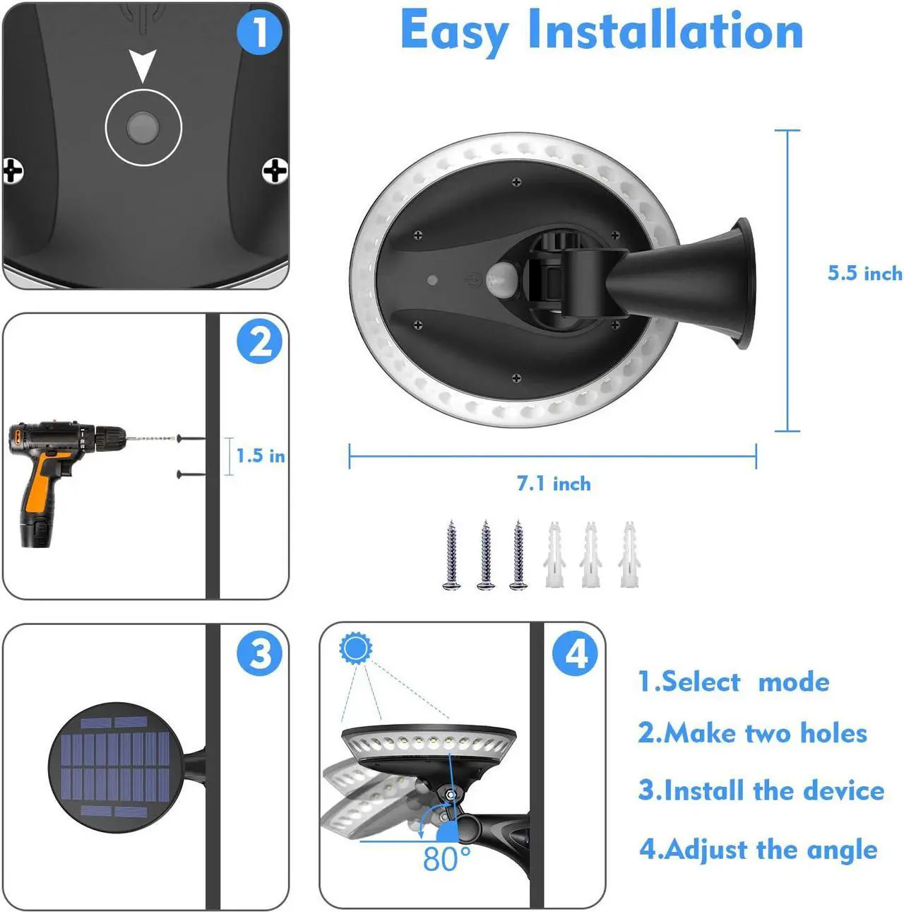 Alt view image 7 of 7 - Solar Motion Sensor Light Outdoor, New Upgrade Solar Lights Outdoor,Motion Solar Lights Outdoor Waterproof,Led Solar Lights Outdoor Motion Sensor,Super Bright Solar Sensor Lights