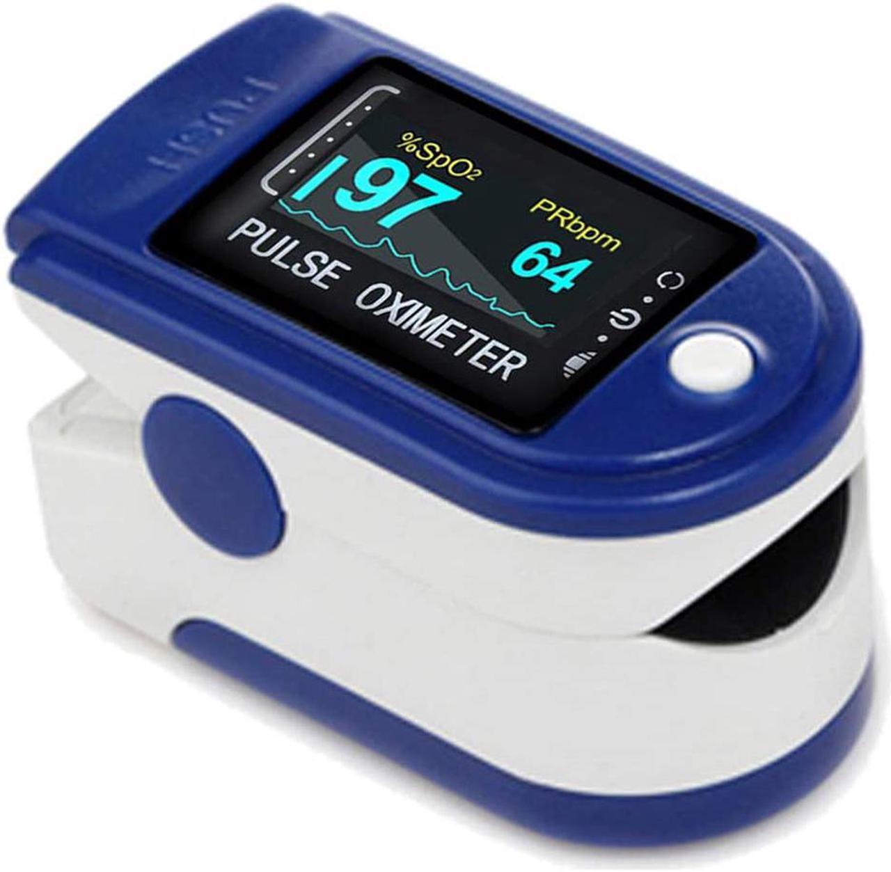 Pulse Oximeter Fingertip, Blood Oxygen Saturation Monitor Fingertip, Portable Blood Oxygen Meter Finger Oximeter Finger with Pulse, O2 Monitor Finger for Oxygen