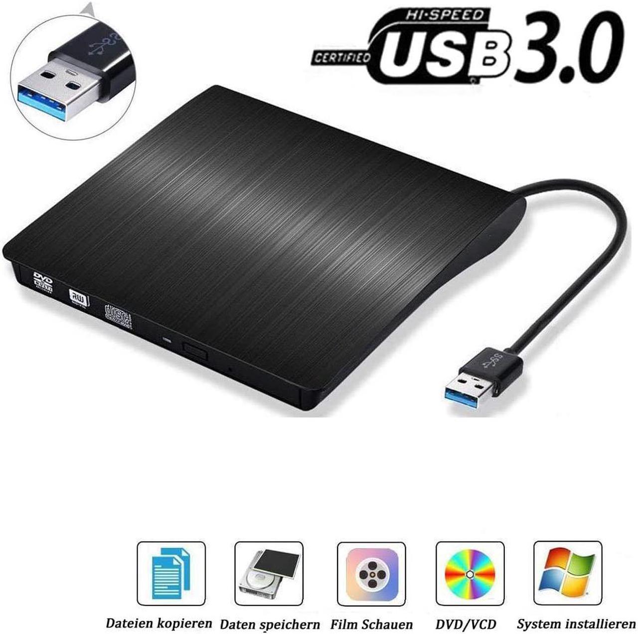 External USB 3.0 Drive CD-RW DVD-ROM DVD-RW Burner Player USB Portable CD Reader for Windows7/8/10 PC Laptop