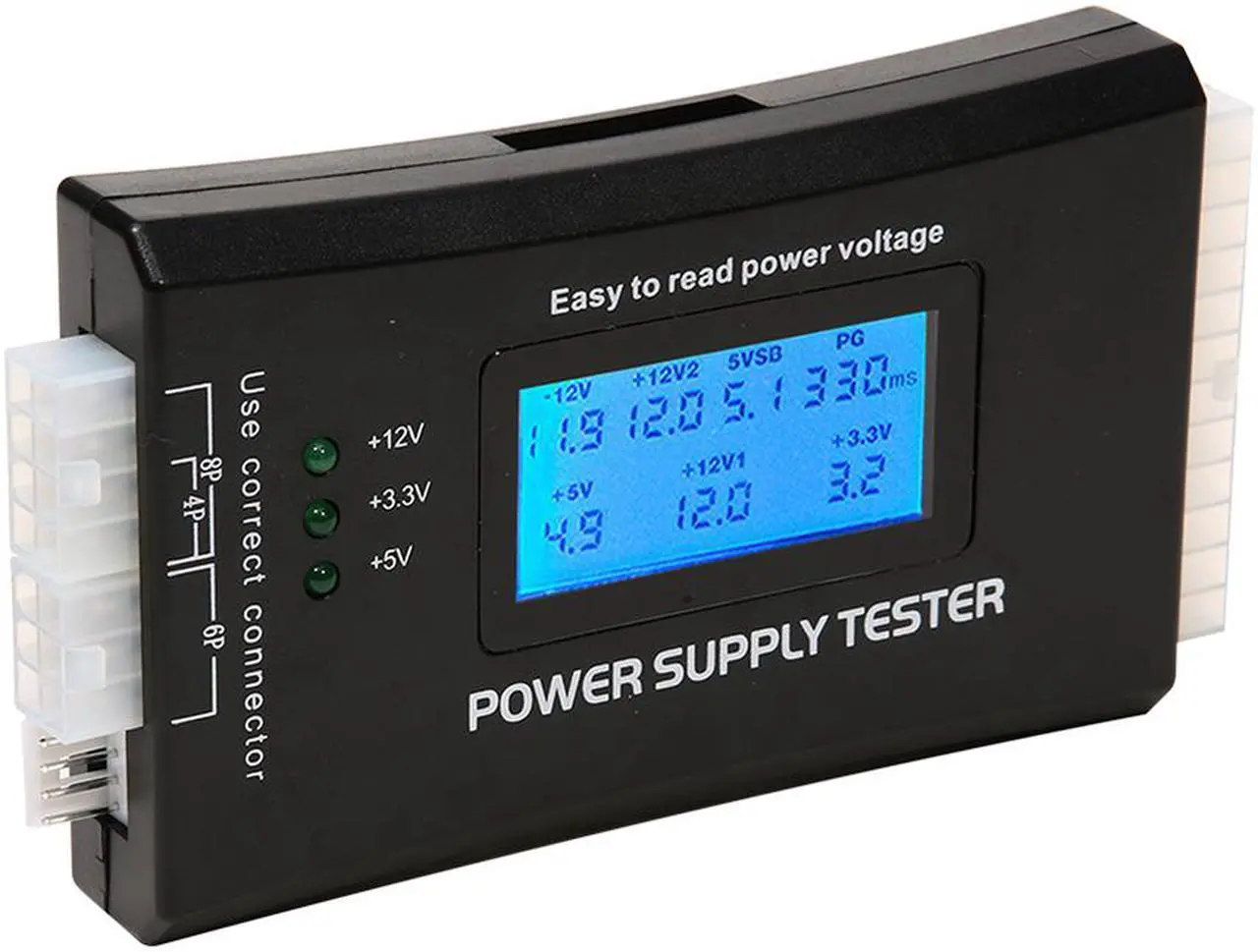 Main image of Quick test Digital LCD Power Bank Supply Tester Computer 20/24 Pin Power Supply Tester Support 4/8/24/ATX 20 Pin Interface