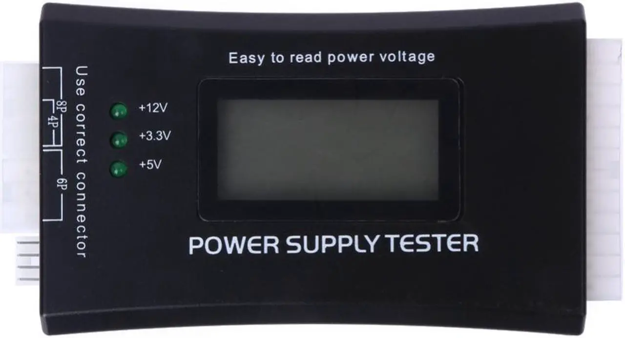 Alt view image 2 of 7 - Quick test Digital LCD Power Bank Supply Tester Computer 20/24 Pin Power Supply Tester Support 4/8/24/ATX 20 Pin Interface