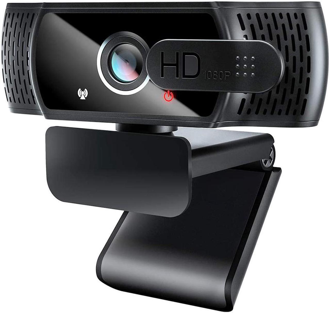 Full HD 1080p Webcam, Live Streaming Camera with Privacy Shutter for Video Calling, Online Classes, HD Light Correction, Works with Skype, Zoom, FaceTime, Hangouts, PC/Mac/Laptop/Smart TV