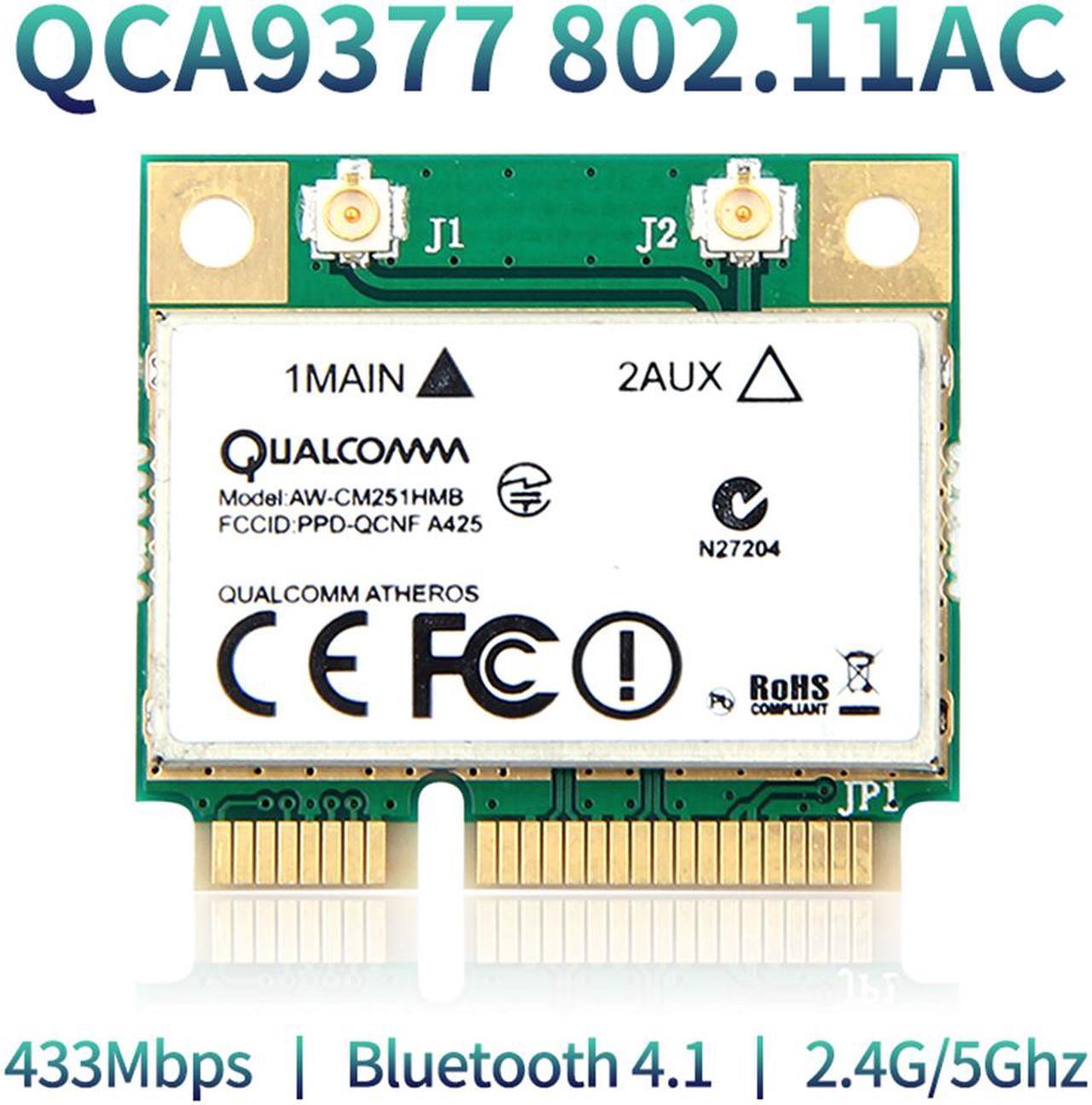 WIFI Card Atheros QCA9377 Wireless Dual Band 433Mbps WLAN 802.11ac 2.4G/5G Bluetooth 4.1 Mini PCI-E Network Adapter AW-CM251HMB