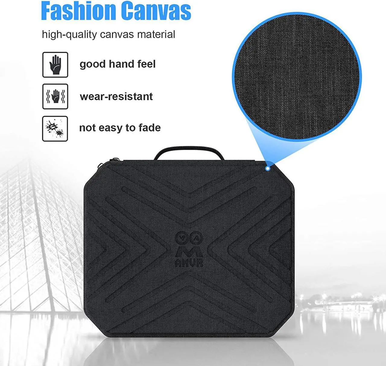 Alt view image 3 of 7 - Portable Fashion Travel Case for Oculus Quest 2, Storing VR Gaming Headset and Touch Controllers Accessories Carrying Bag (Black_