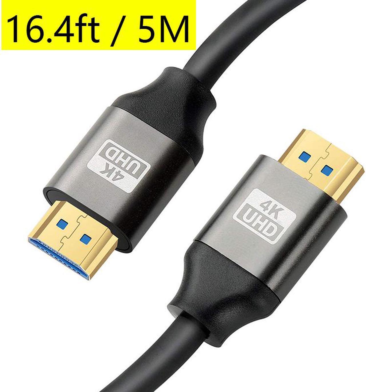 4K HDMI Cable 5M, HDMI 2.0 Cable/lead, Ultra hdmi to hdmi cord high speed 18gbps, 4K, ARC, gold-plated for 4K TV/PS4 3D, Ethernet,Video return,UHD 2160p,HD 1080p,21:9,4:4:4, 5 Meter, Grey